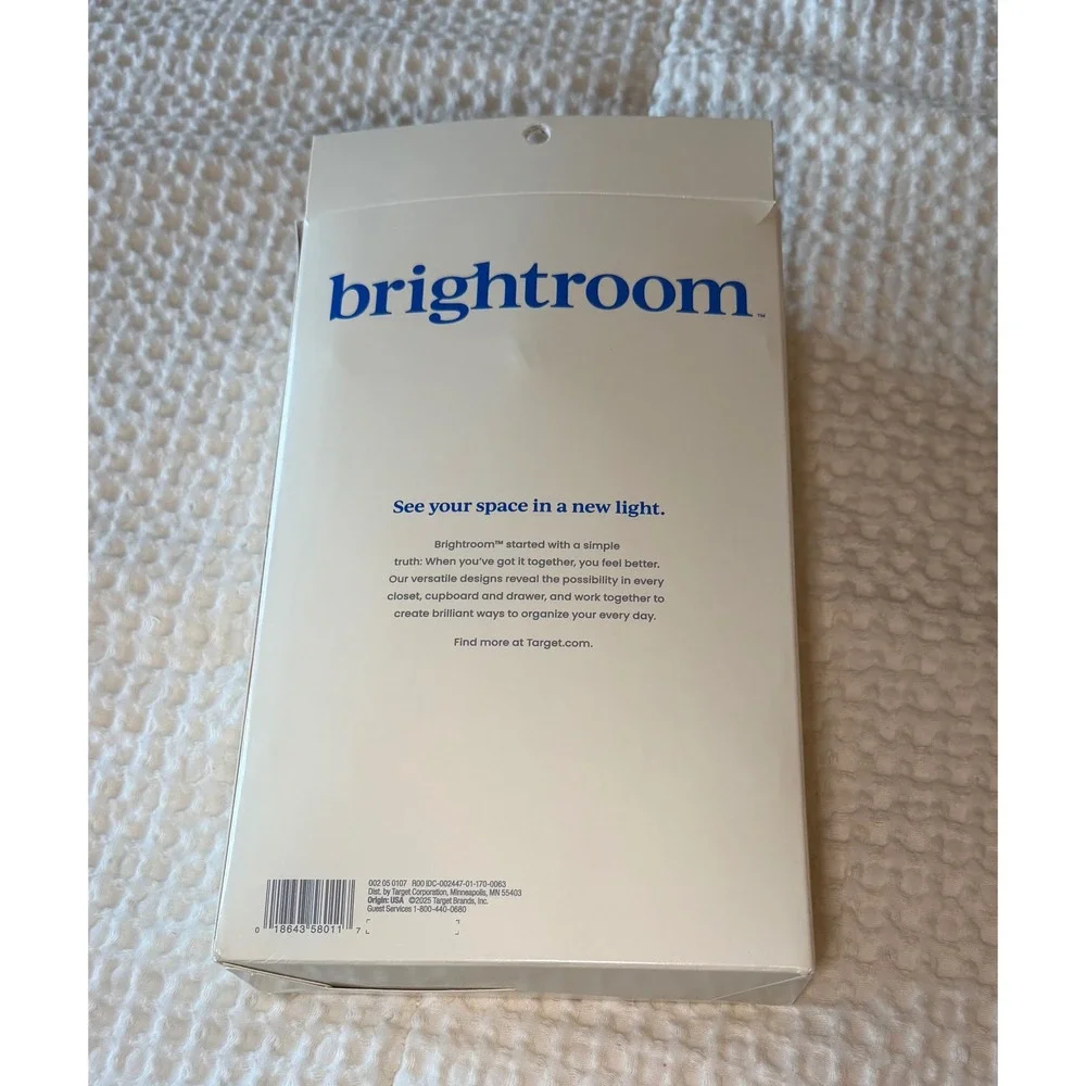 Brightroom Space Saving Hangers 10 Count White Closet Organizer Cascading Hooks